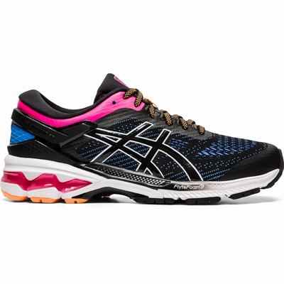 Asics Gel-Kayano 26 - Naisten Juoksukengät - Mustat/Sininen